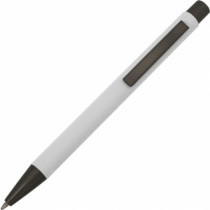 Długopis metalowy aluminiowy soft touch -srebrny 